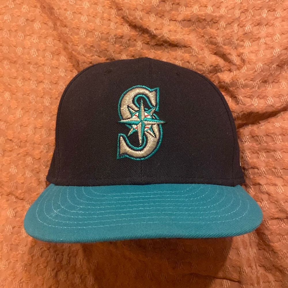 New Era Seattle Mariners Classic Ballcap with Teal Brim - 7 3/8